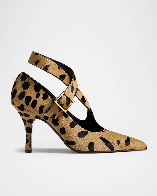 Sloan Hyena-Print Calf Hair Pumps
